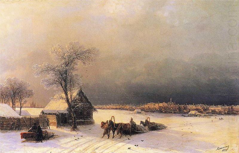 Moscow in Winter from the Sparrow Hills, Ivan Aivazovsky